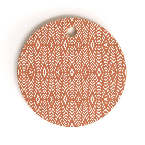 Avenie Bohemian Diamonds Clay Cutting Board Round