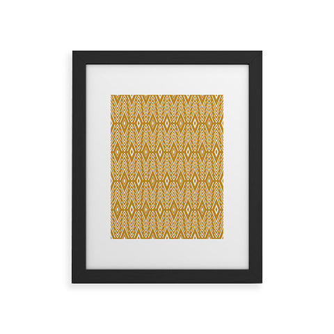 Avenie Bohemian Diamonds Honey Framed Art Print