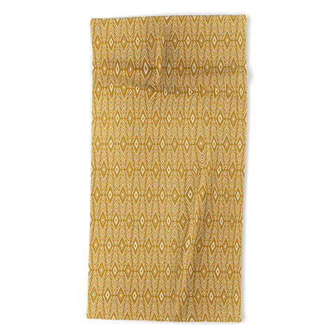 Avenie Bohemian Diamonds Honey Beach Towel