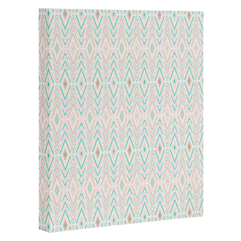 Avenie Bohemian Diamonds Mint Art Canvas