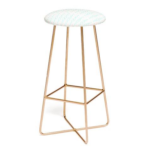 Avenie Bohemian Diamonds Mint Bar Stool