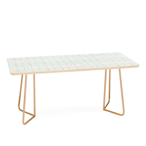 Avenie Bohemian Diamonds Mint Coffee Table