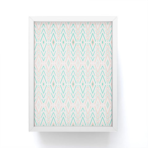 Avenie Bohemian Diamonds Mint Framed Mini Art Print