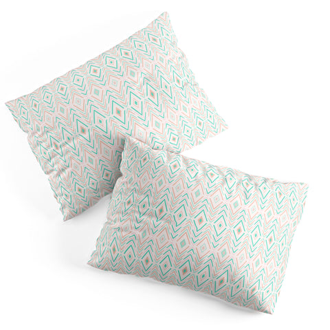 Avenie Bohemian Diamonds Mint Pillow Shams