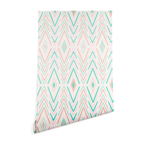 Avenie Bohemian Diamonds Mint Wallpaper