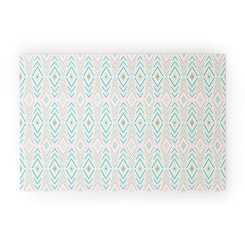 Avenie Bohemian Diamonds Mint Welcome Mat