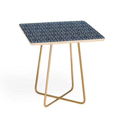 Avenie Bohemian Diamonds Navy Side Table