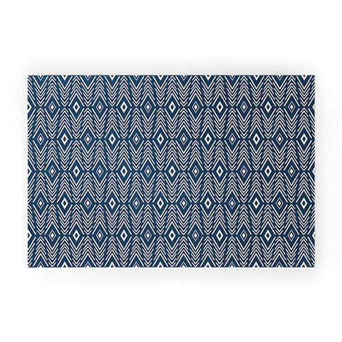 Avenie Bohemian Diamonds Navy Welcome Mat