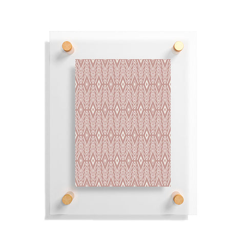 Avenie Bohemian Diamonds Peach Floating Acrylic Print