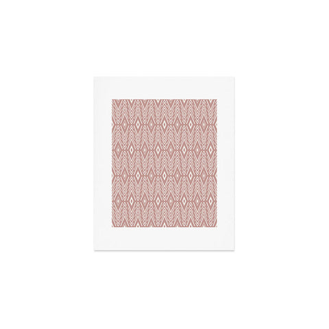 Avenie Bohemian Diamonds Peach Art Print