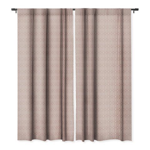 Avenie Bohemian Diamonds Peach Blackout Window Curtain