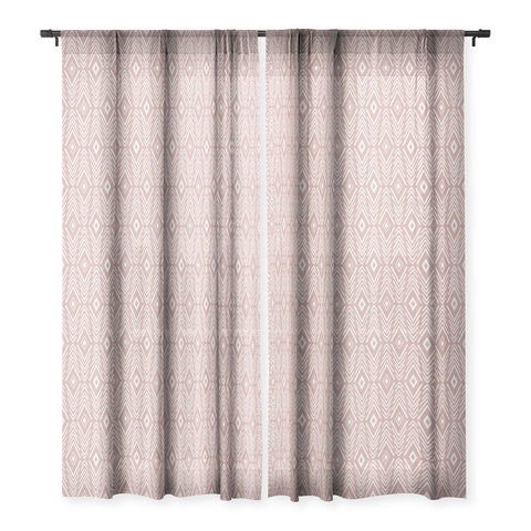 Avenie Bohemian Diamonds Peach Sheer Non Repeat