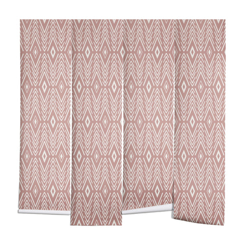 Avenie Bohemian Diamonds Peach Wall Mural