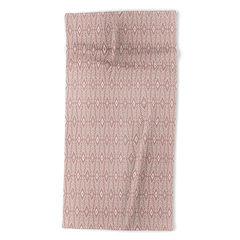 Avenie Bohemian Diamonds Peach Beach Towel