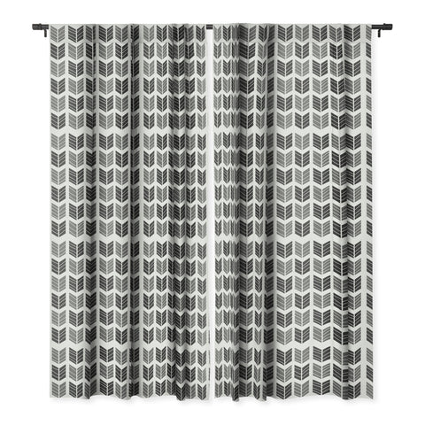 Avenie Boho Arrows Black Blackout Window Curtain