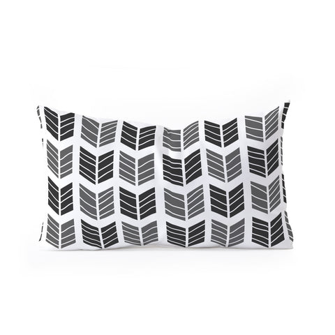 Avenie Boho Arrows Black Oblong Throw Pillow