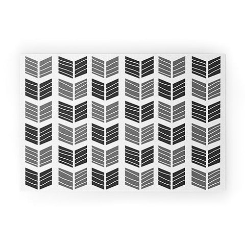 Avenie Boho Arrows Black Welcome Mat