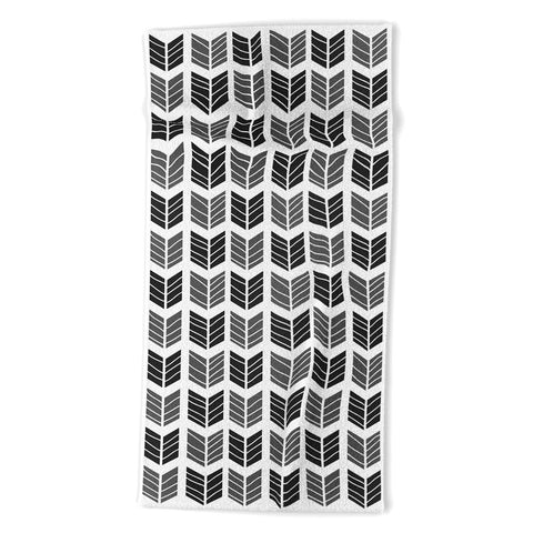 Avenie Boho Arrows Black Beach Towel