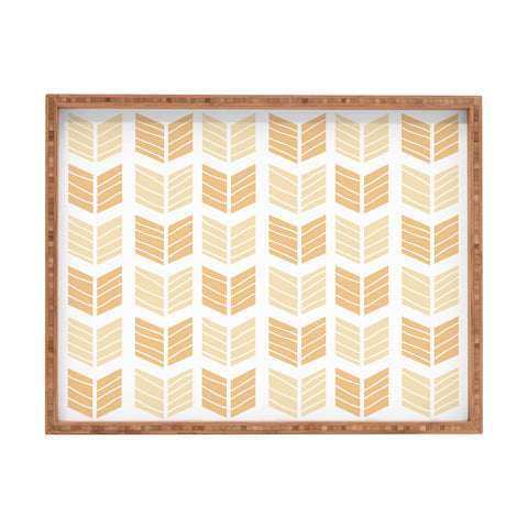 Avenie Boho Arrows Honey Rectangular Tray