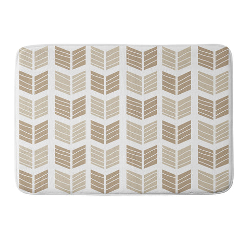 Avenie Boho Arrows Neutral Memory Foam Bath Mat
