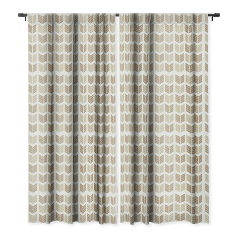 Avenie Boho Arrows Neutral Blackout Window Curtain