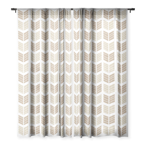 Avenie Boho Arrows Neutral Sheer Non Repeat