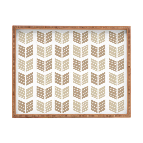 Avenie Boho Arrows Neutral Rectangular Tray