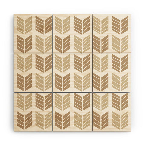 Avenie Boho Arrows Neutral Wood Wall Mural
