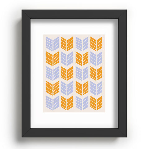 Avenie Boho Arrows Orange and Blue Recessed Framing Rectangle