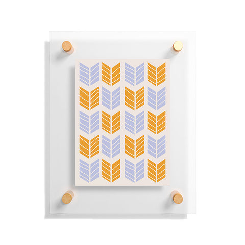 Avenie Boho Arrows Orange and Blue Floating Acrylic Print