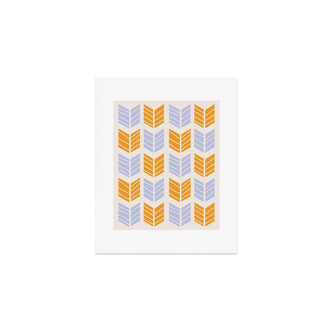 Avenie Boho Arrows Orange and Blue Art Print