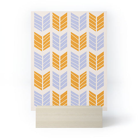 Avenie Boho Arrows Orange and Blue Mini Art Print