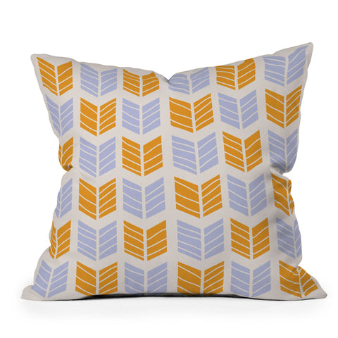 Avenie Boho Arrows Orange and Blue Throw Pillow
