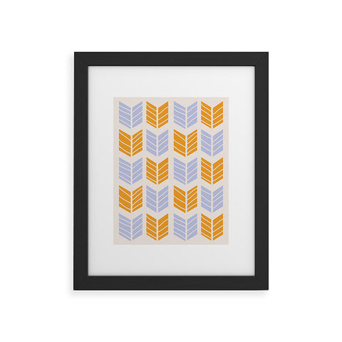 Avenie Boho Arrows Orange and Blue Framed Art Print