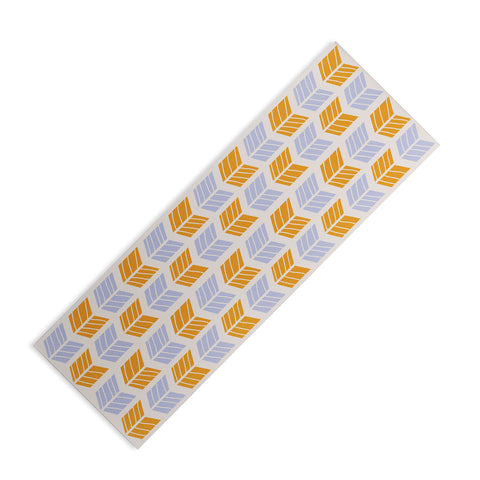 Avenie Boho Arrows Orange and Blue Yoga Mat
