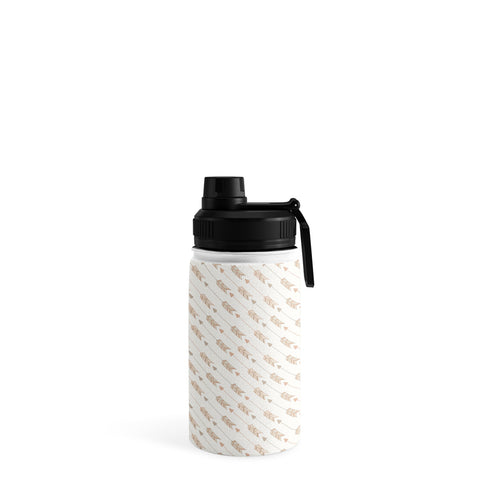 Avenie Boho Diagonal Arrows Neutral Water Bottle