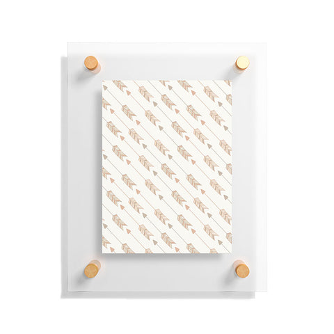 Avenie Boho Diagonal Arrows Neutral Floating Acrylic Print