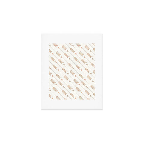 Avenie Boho Diagonal Arrows Neutral Art Print