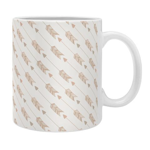 Avenie Boho Diagonal Arrows Neutral Coffee Mug