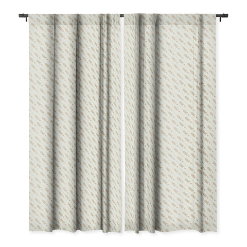 Avenie Boho Diagonal Arrows Neutral Blackout Window Curtain