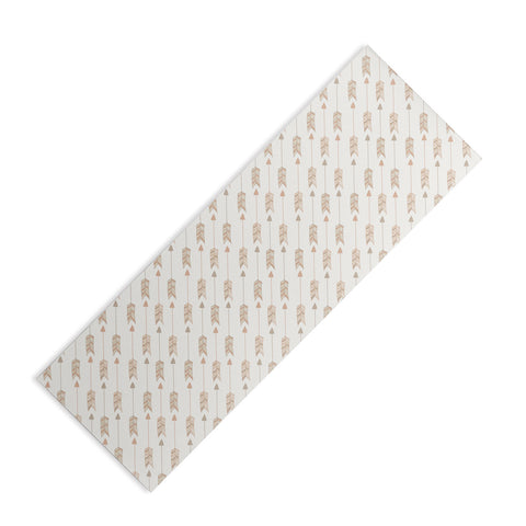 Avenie Boho Diagonal Arrows Neutral Yoga Mat