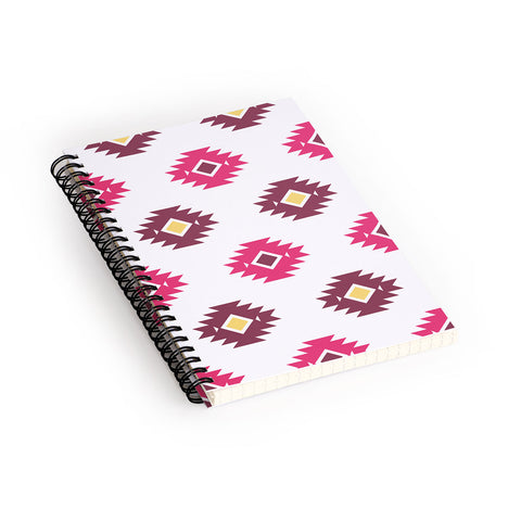 Avenie Boho Diamond Pink Spiral Notebook