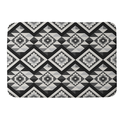 Avenie Boho Gem Black Memory Foam Bath Mat