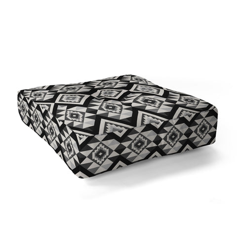 Avenie Boho Gem Black Floor Pillow Square