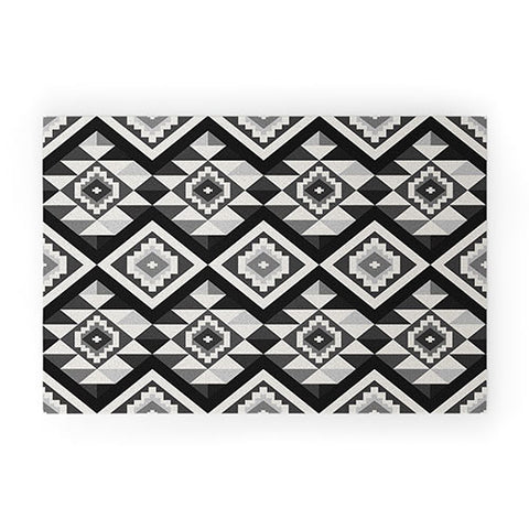 Avenie Boho Gem Black Welcome Mat