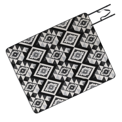 Avenie Boho Gem Black Picnic Blanket