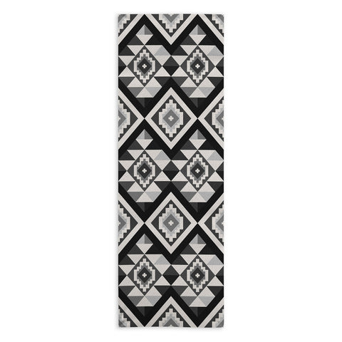 Avenie Boho Gem Black Yoga Towel