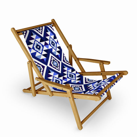 Avenie Boho Gem Blue Sling Chair