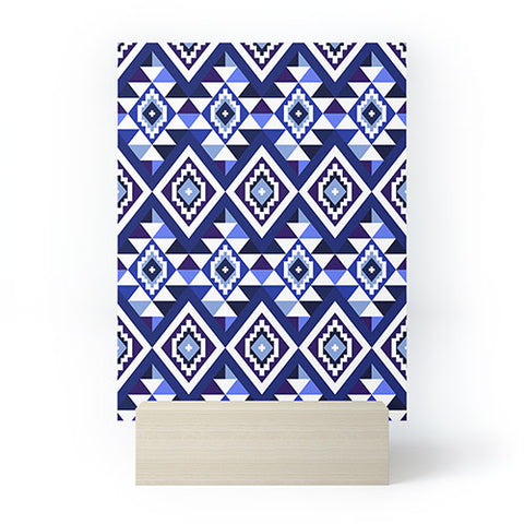 Avenie Boho Gem Blue Mini Art Print