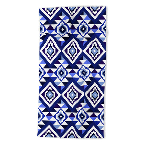 Avenie Boho Gem Blue Beach Towel